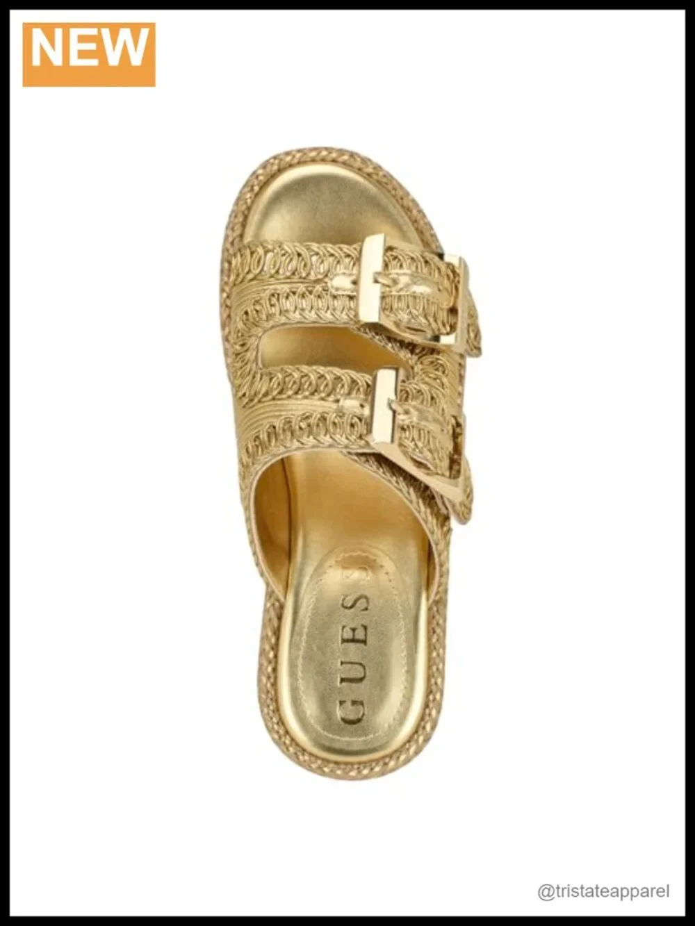 Woven Slide Sandal Platform Slip-On Casual Open Toe